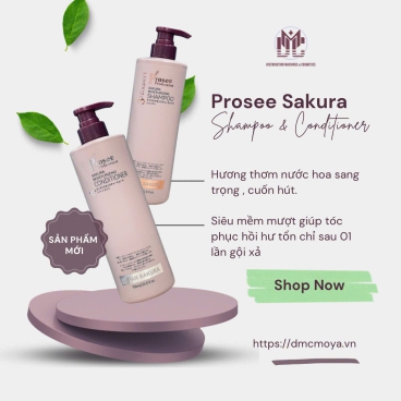 [Mẫu mới] Cặp dầu gội xả Sakura Prosee 700ml PS9,PC9