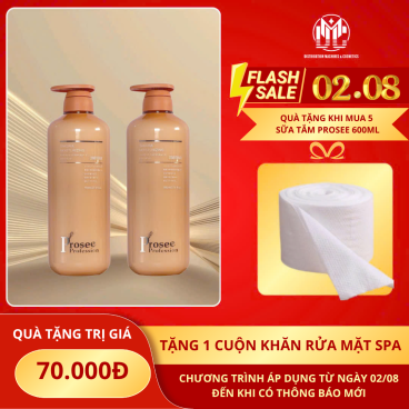 Ps6PC6 Tặng 1 cuộn khăn rửa mặt spa khi mua 1 Cặp Gội Xả Prosee Nâu 780ml -  Dưỡng Ẩm & Làm Dịu Tóc Khô Xơ