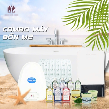 [Trả góp 6 tháng] Combo Bồn 1m2 gồm 5 SP: 1 Máy cơ SG 2000,1 Máy kích, 1 Bồn , 1 Muối tắm tùy chọn, 1 Dầu tắm tùy chọn
