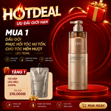 Tặng 1 Túi Hấp Leo Nâu 400ml khi mua 1 Dầu Gội Leo Nâu Cao Cấp 750ml – Phục Hồi Tóc Hư Tổn, Cho Tóc Mềm Mượt
