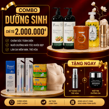 Combo 4 Dưỡng sinh - Tặng ngay 1 xịt nâng cơ trẻ hoá + 1  Mặt Nạ