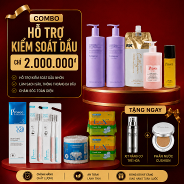Combo 3 Hỗ trợ Kiểm Soát Dầu  - Tặng ngay 1 xịt nâng cơ trẻ hoá + 1 Cushion