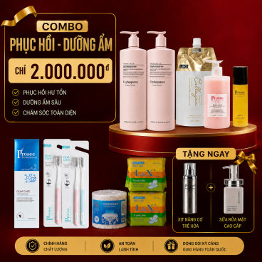 Combo 1 Phục Hồi - Dưỡng Ẩm - Tặng ngay 1  xịt nâng cơ trẻ hoá + 1 sữa rửa mặt
