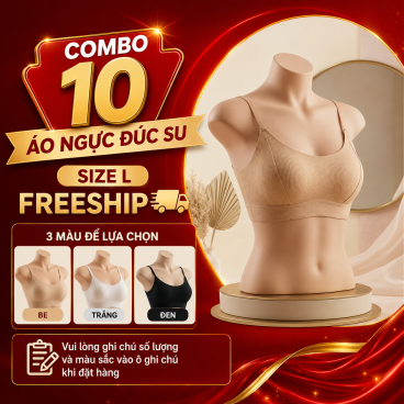 [Freeship]Combo 10 Áo ngực đúc su Size L cao cấp - 5078A