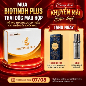 Tăng 1 Detox Da đầu  hoặc Body+ 1 xịt nâng cơ  khi mua 1  BiotinDH Plus Thải Độc Máu Hộp - Hỗ Trợ Thanh Lọc Cơ Thể & Cải Thiện Sức Khỏe Máu
