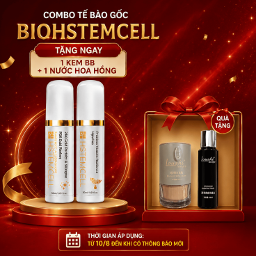 Tăng 1 BBCream + 1 nước hoa hồng  khi mua Combo tế bào gốc